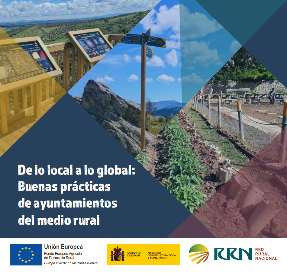 Portada del documento "De lo local a lo global: Buenas prácticas de ayuntamientos del medio rural""