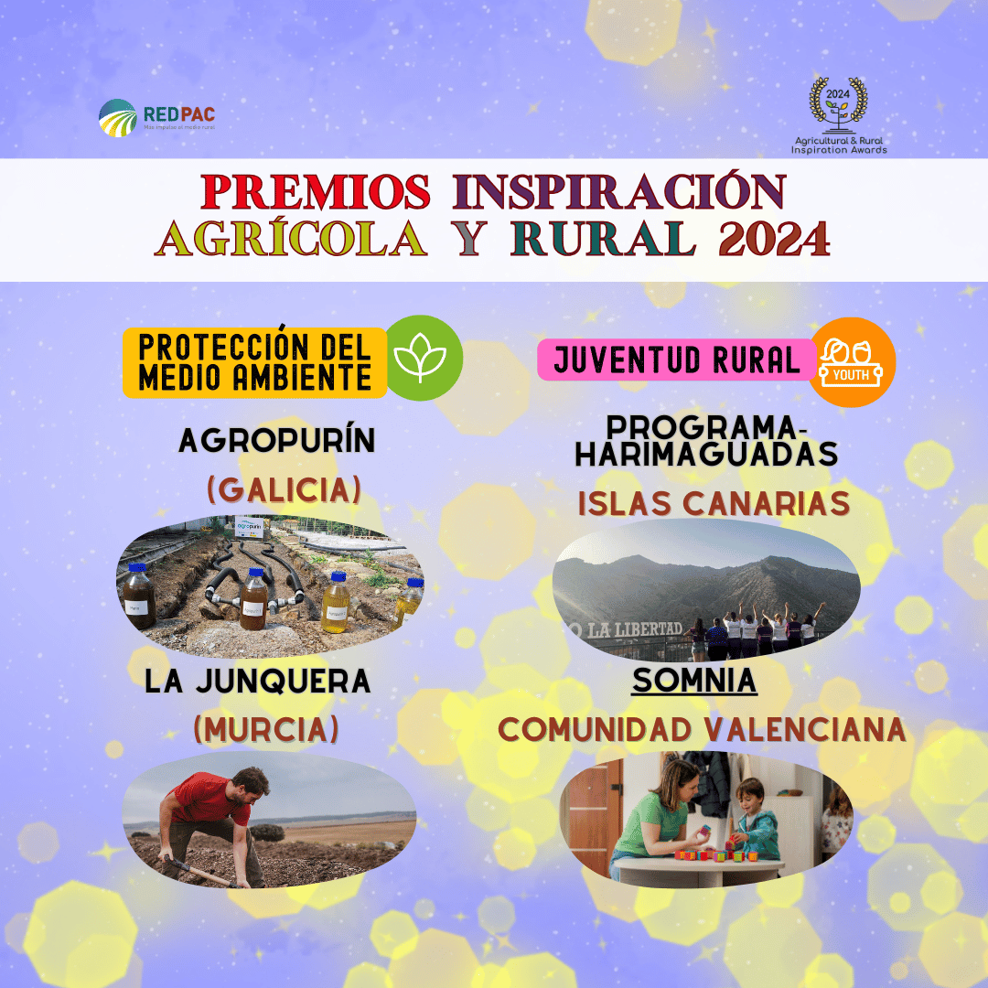 La Red PAC selecciona 8 proyectos para competir en los “Premios europeos de Inspiración Rural y Agraria” 2024