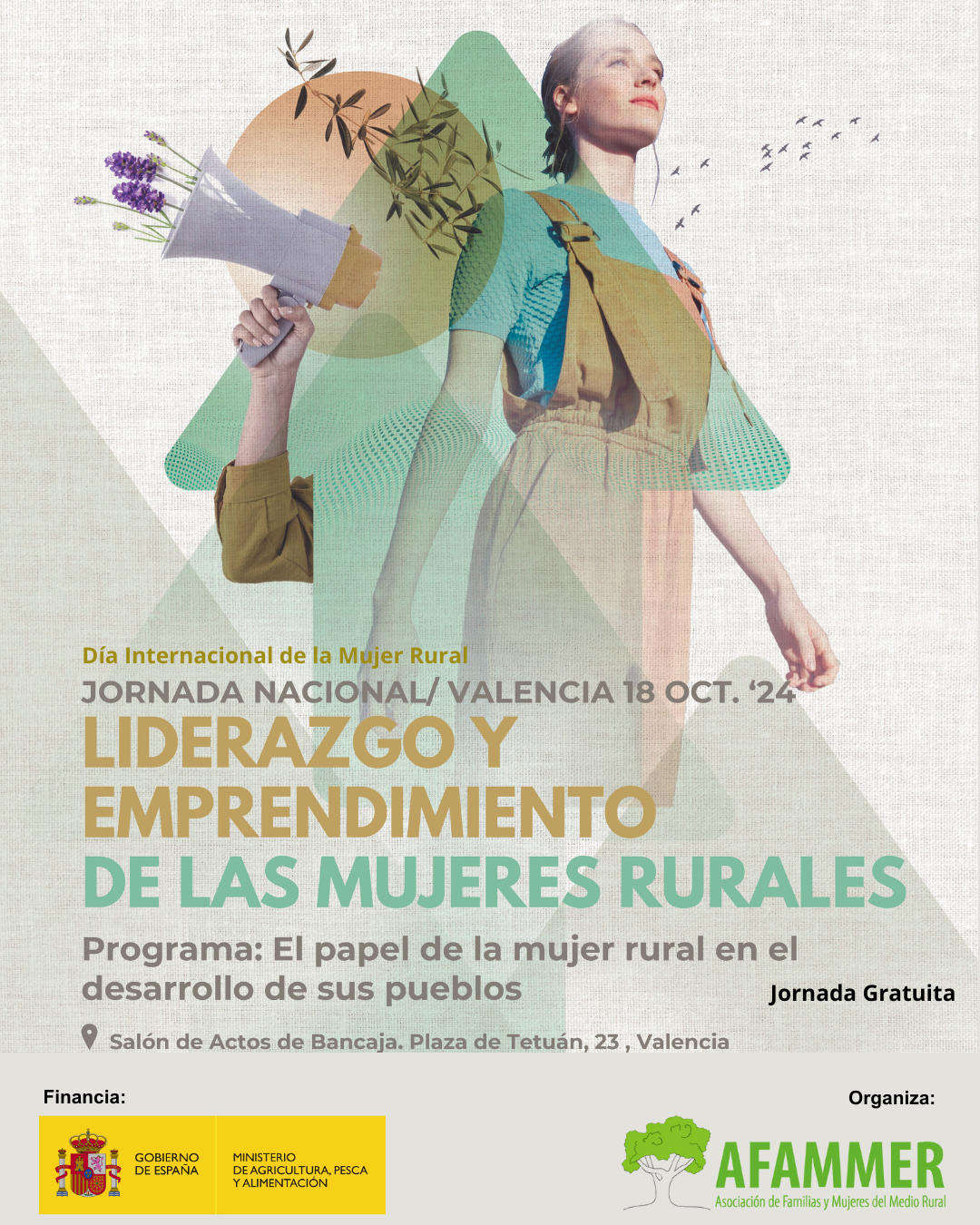 Cartel Jornada Mujer Rural AFAMMER en Valencia